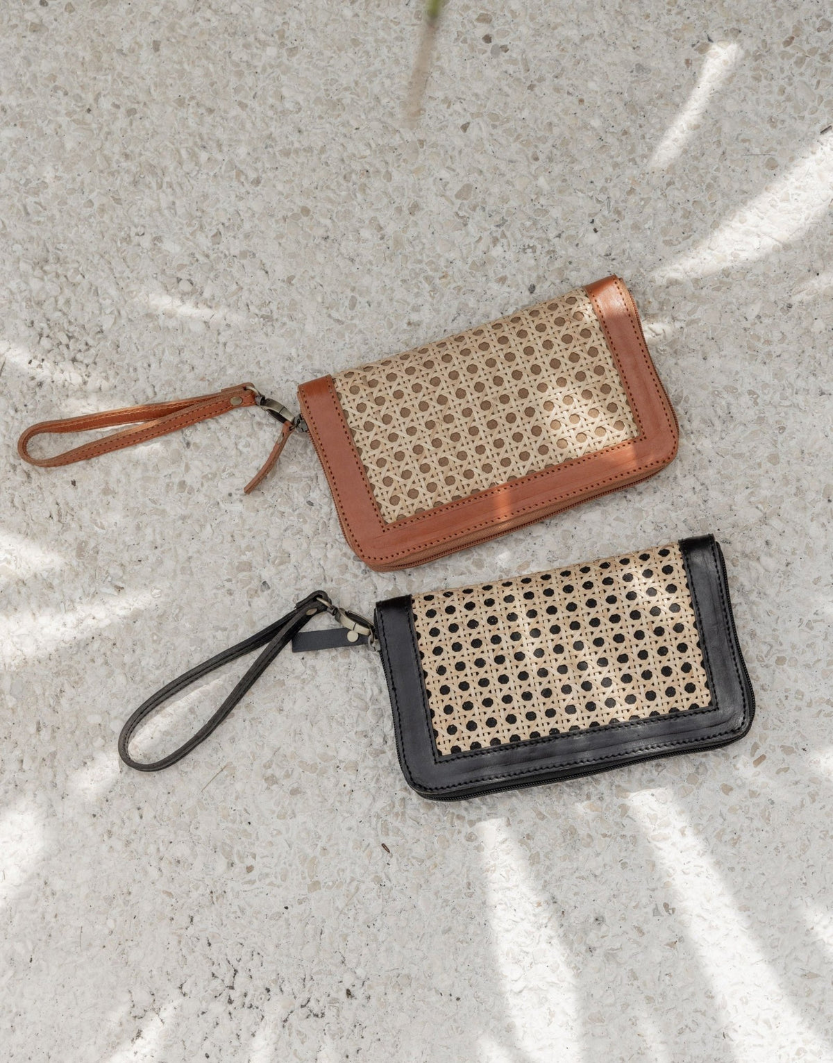 Raja Leather and Cane Wallet - Che Cose Belle