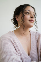 Rajani Crescent Mother of Pearl Hoop Earrings - Che Cose Belle
