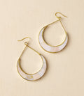 Rajani Crescent Mother of Pearl Hoop Earrings - Che Cose Belle