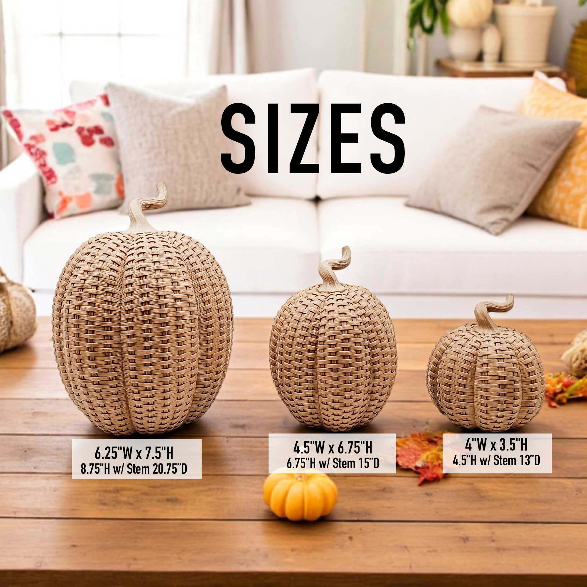 Rattan Pumpkins - Che Cose Belle
