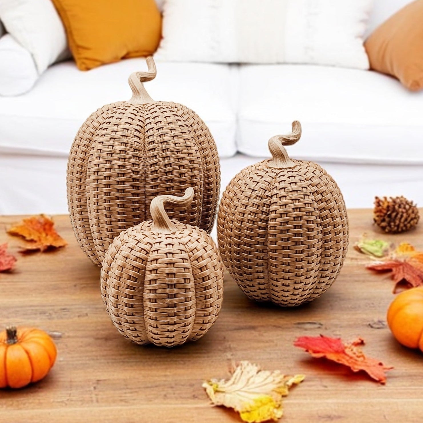 Rattan Pumpkins - Che Cose Belle