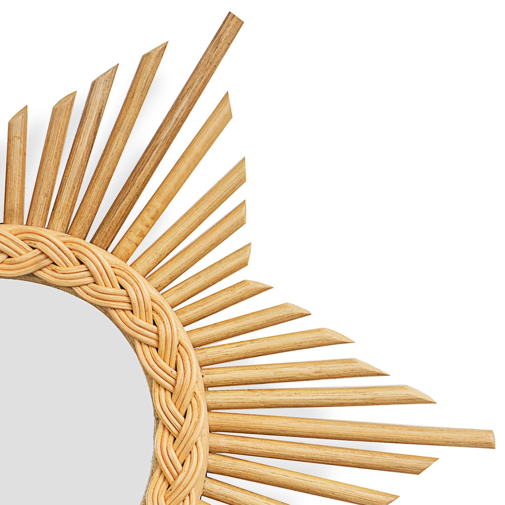 Rattan Starburst Wall Mirror Natural - Che Cose Belle