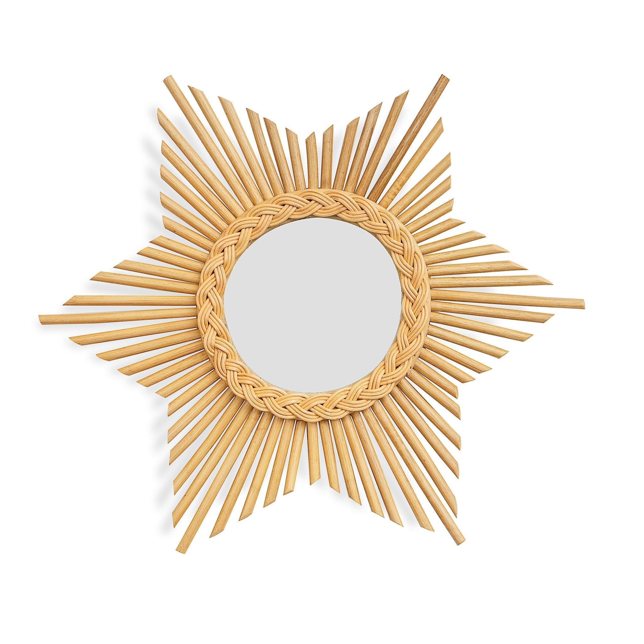 Rattan Starburst Wall Mirror Natural - Che Cose Belle