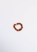 Raw Cognac Baltic Amber + 14K Gold Filled || Beaded Stretch Ring - Che Cose Belle