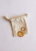 Raw Honey Baltic Amber + 14K Gold Filled || Beaded Ring Stack - Che Cose Belle