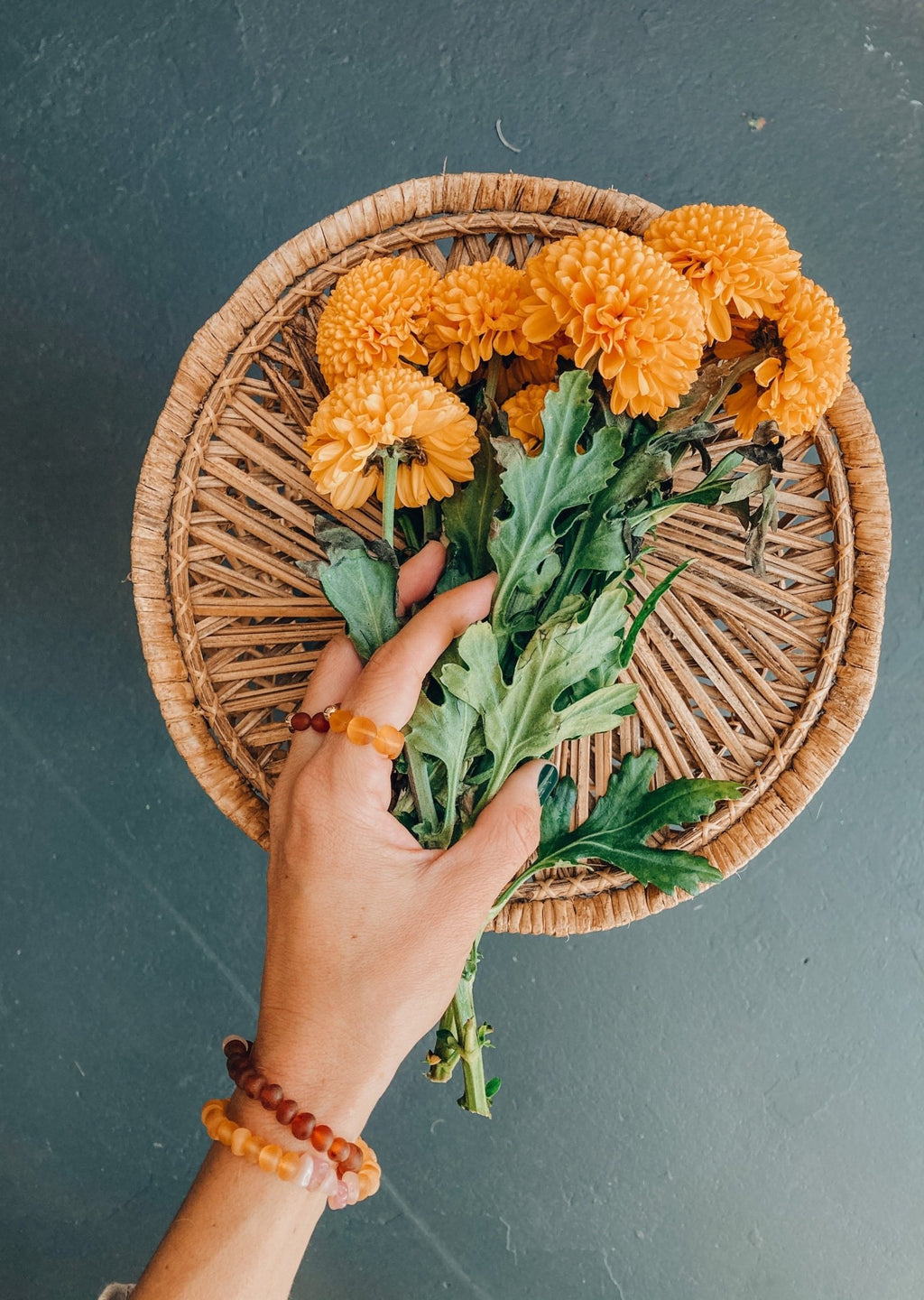 Raw Honey Baltic Amber + 14K Gold Filled || Beaded Ring Stack - Che Cose Belle