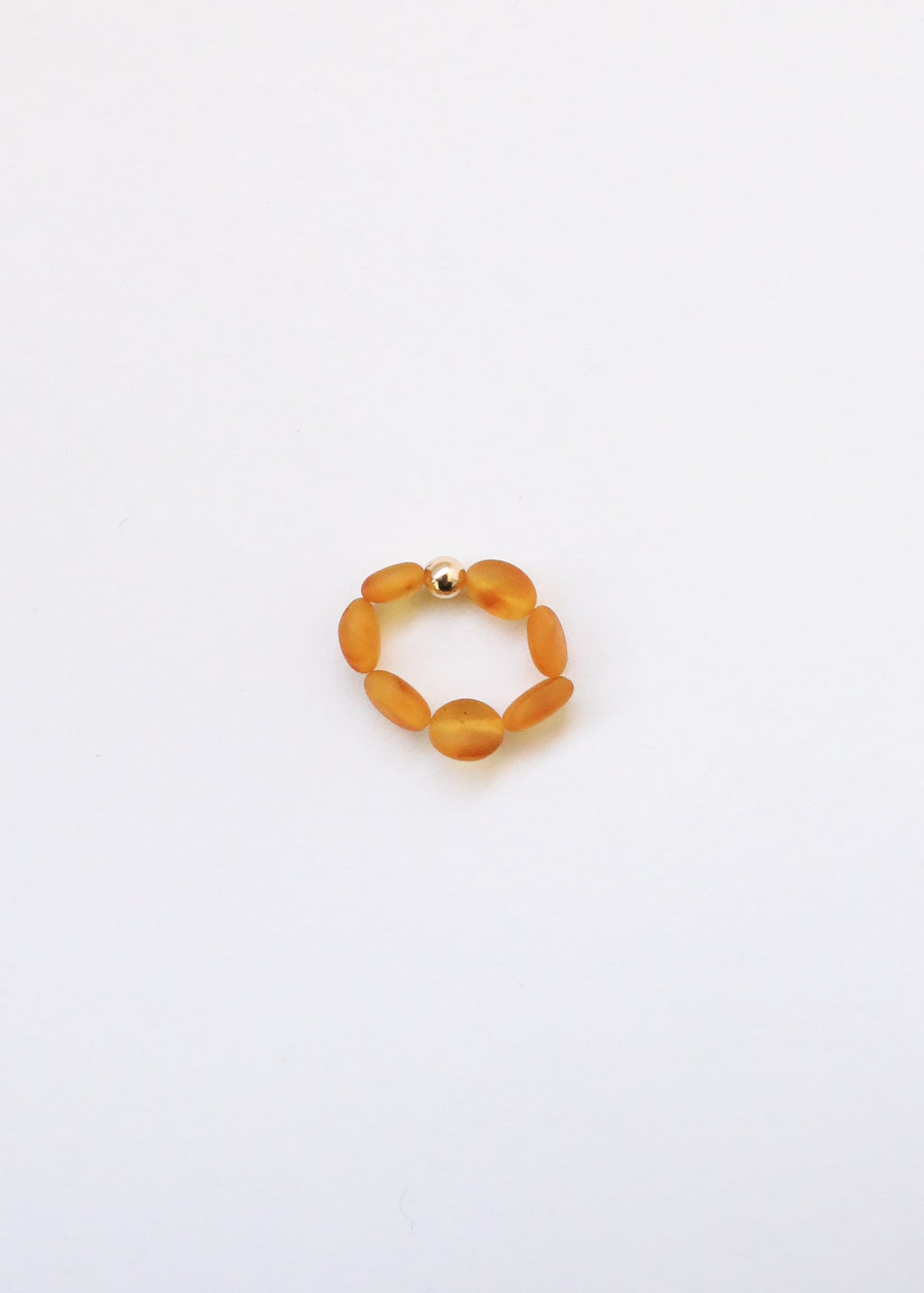 Raw Honey Baltic Amber + 14K Gold Filled || Beaded Ring Stack - Che Cose Belle