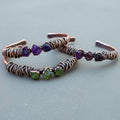 Raw Peridot Cuff - Copper Jewelry Handcrafted For Growth And Renewal - Che Cose Belle