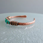 Raw Sonoran Turquoise Bracelet — Copper Talisman For Strong Protection - Che Cose Belle