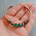 Raw Sonoran Turquoise Bracelet — Copper Talisman For Strong Protection - Che Cose Belle