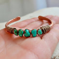 Raw Sonoran Turquoise Bracelet — Copper Talisman For Strong Protection - Che Cose Belle
