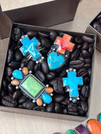 Raymond Coriz Sonoran Mountain Turquoise Cross Ring - Che Cose Belle