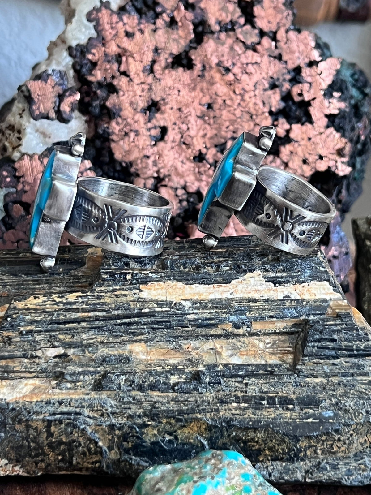 Raymond Coriz Sonoran Mountain Turquoise Cross Ring - Che Cose Belle