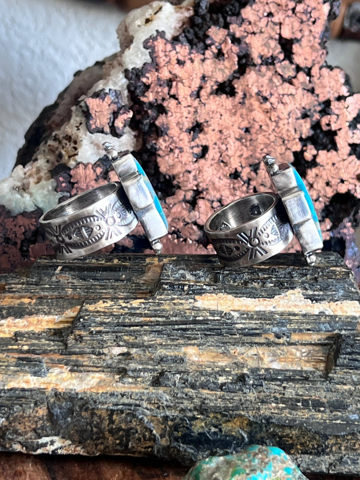 Raymond Coriz Sonoran Mountain Turquoise Cross Ring - Che Cose Belle