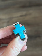Raymond Coriz Sonoran Mountain Turquoise Cross Ring - Che Cose Belle