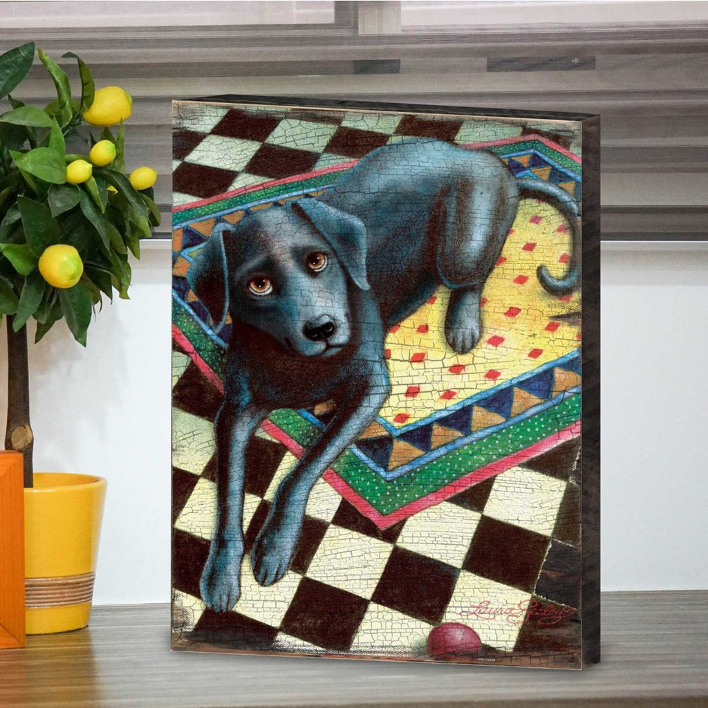 Ready When You Are Wooden Wall Art by Laura Seeley - Pets Dog and Cats Decor - 8511117B - Che Cose Belle