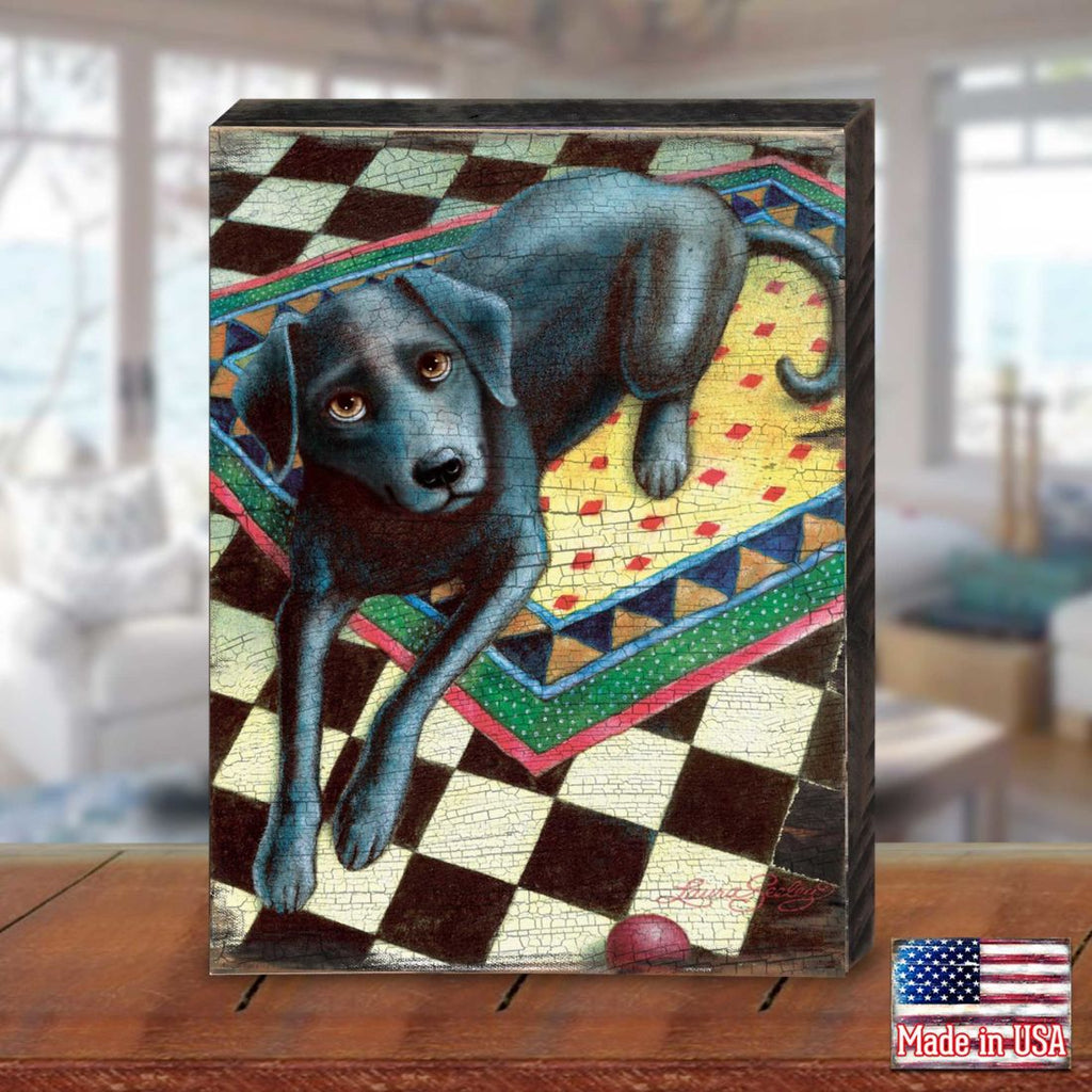 Ready When You Are Wooden Wall Art by Laura Seeley - Pets Dog and Cats Decor - 8511117B - Che Cose Belle