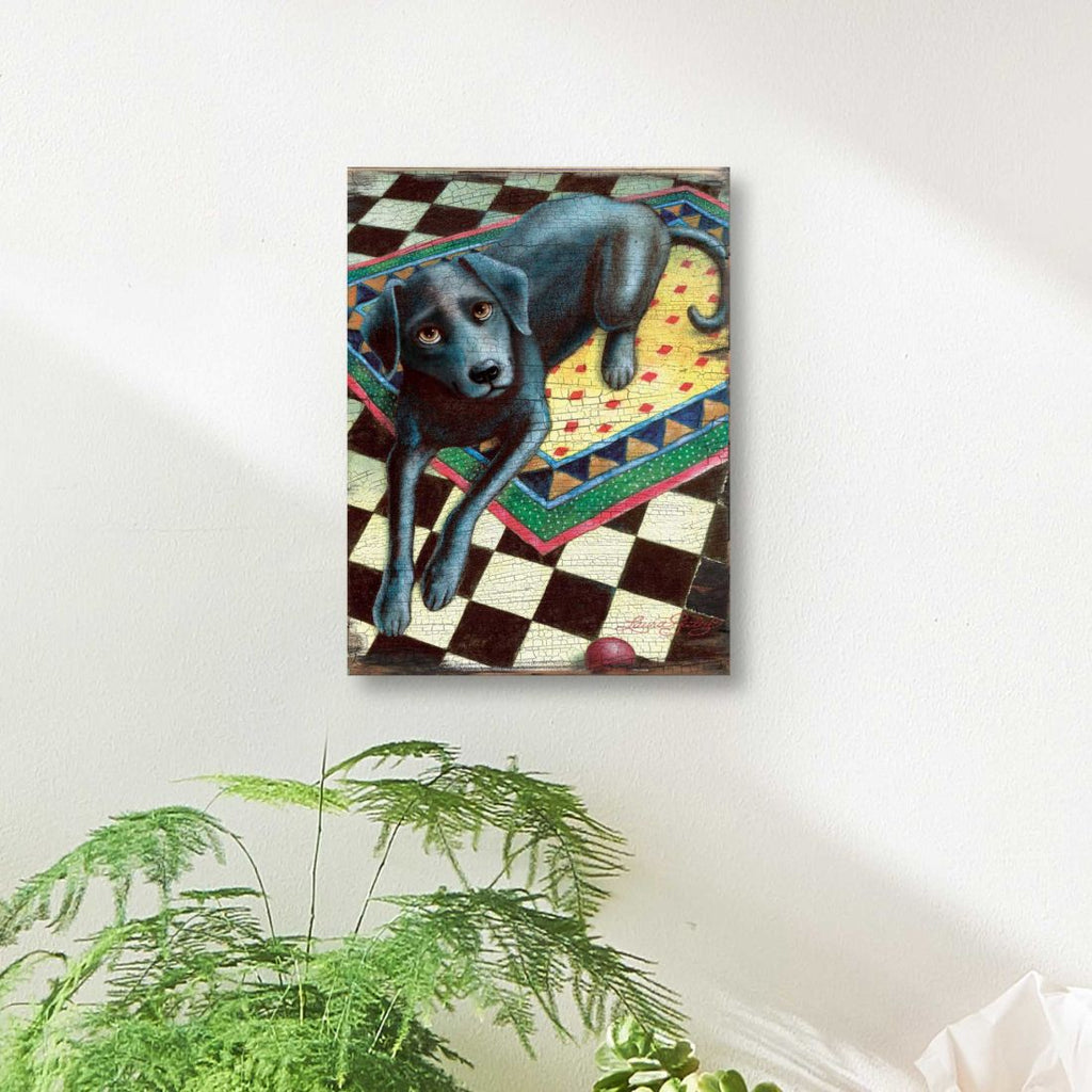Ready When You Are Wooden Wall Art by Laura Seeley - Pets Dog and Cats Decor - 8511117B - Che Cose Belle