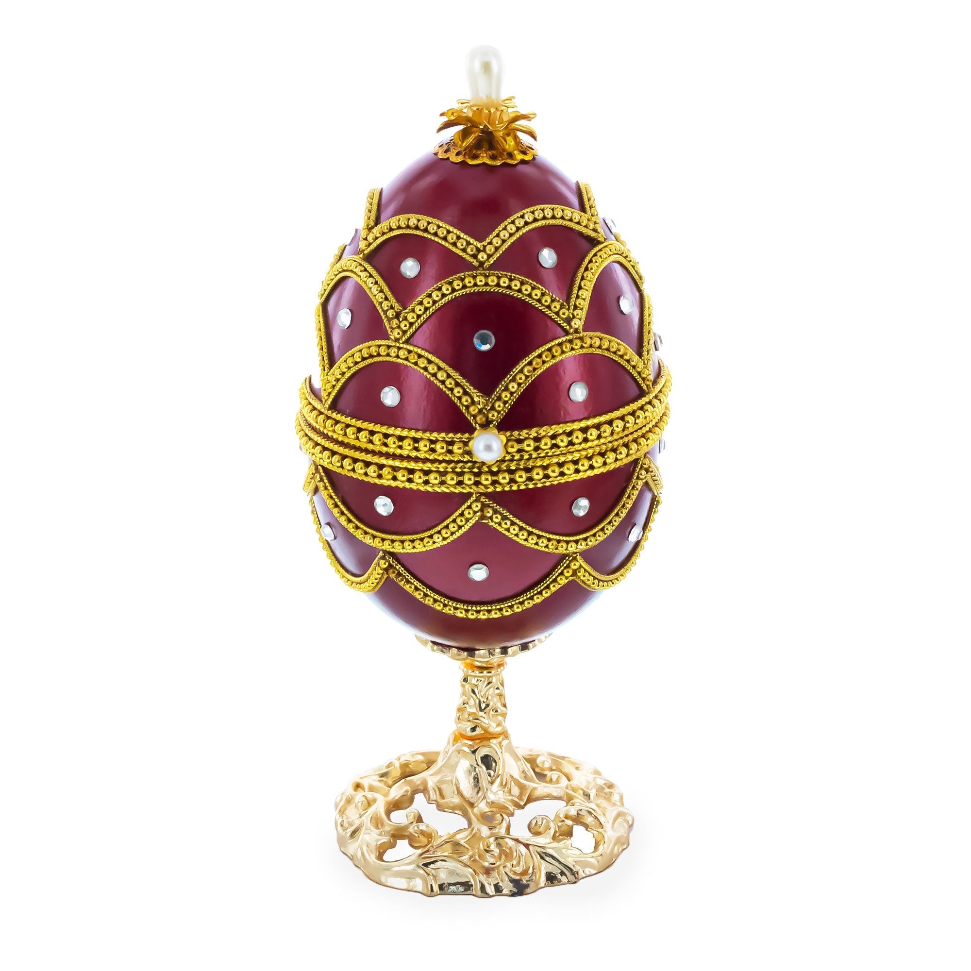 Real Eggshell Royal Inspired Musical Easter Egg 5.4 Inches - Che Cose Belle