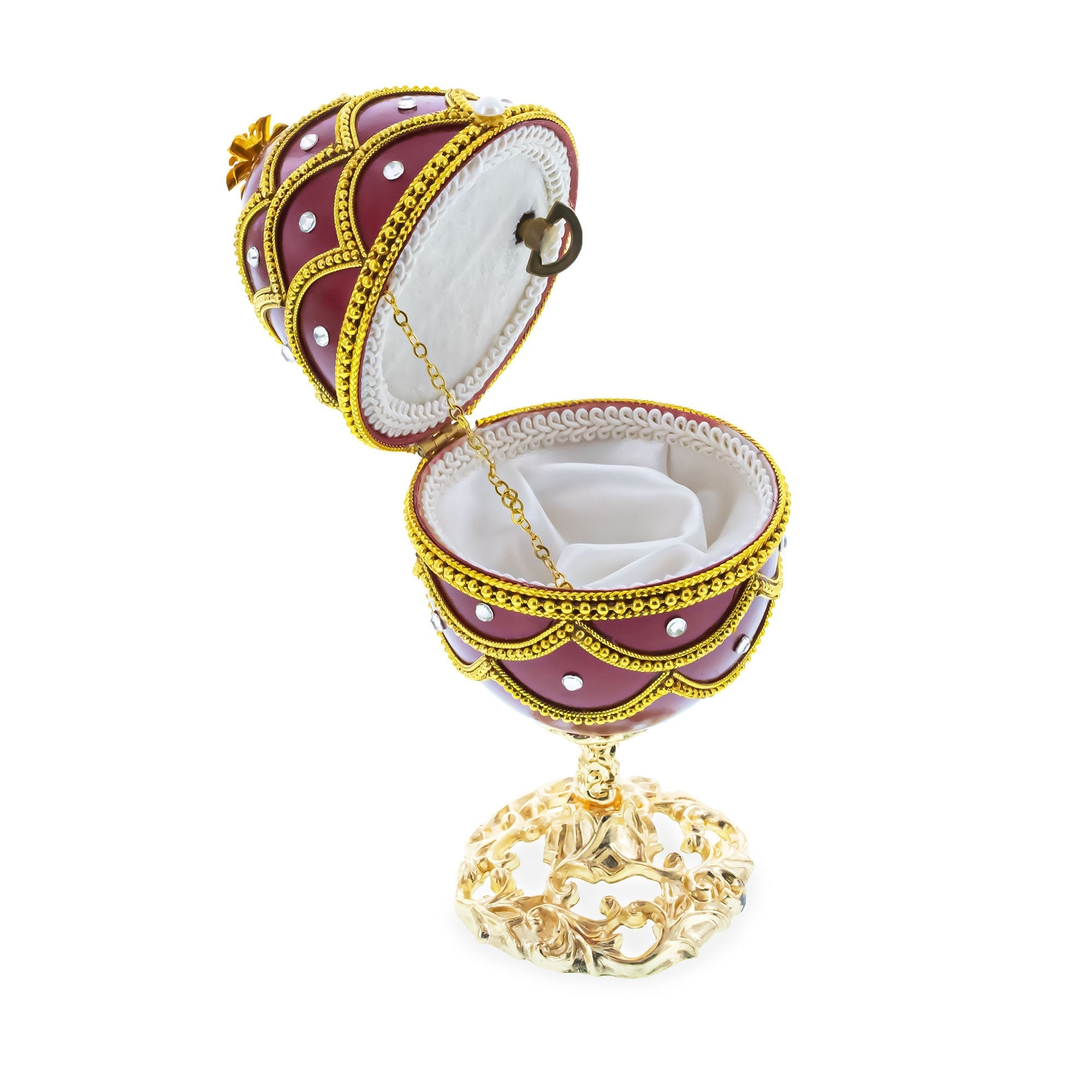 Real Eggshell Royal Inspired Musical Easter Egg 5.4 Inches - Che Cose Belle