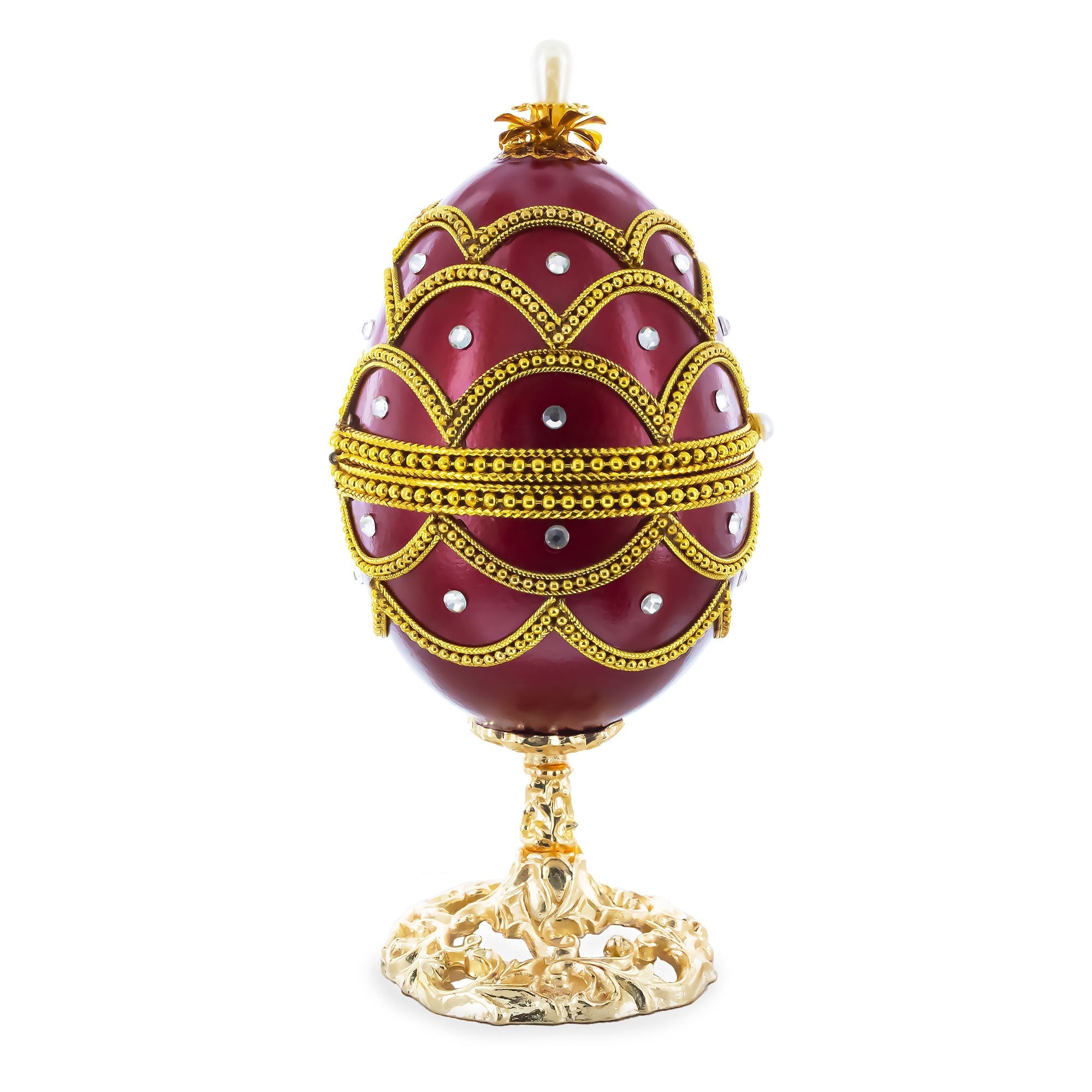 Real Eggshell Royal Inspired Musical Easter Egg 5.4 Inches - Che Cose Belle