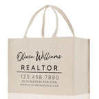 Realtor Tote Bag Personalized Business Tote Bag Custom Real Estate Agent Gift Bulk Business Logo Realtor Swag Real Estate Tote Bag - Che Cose Belle