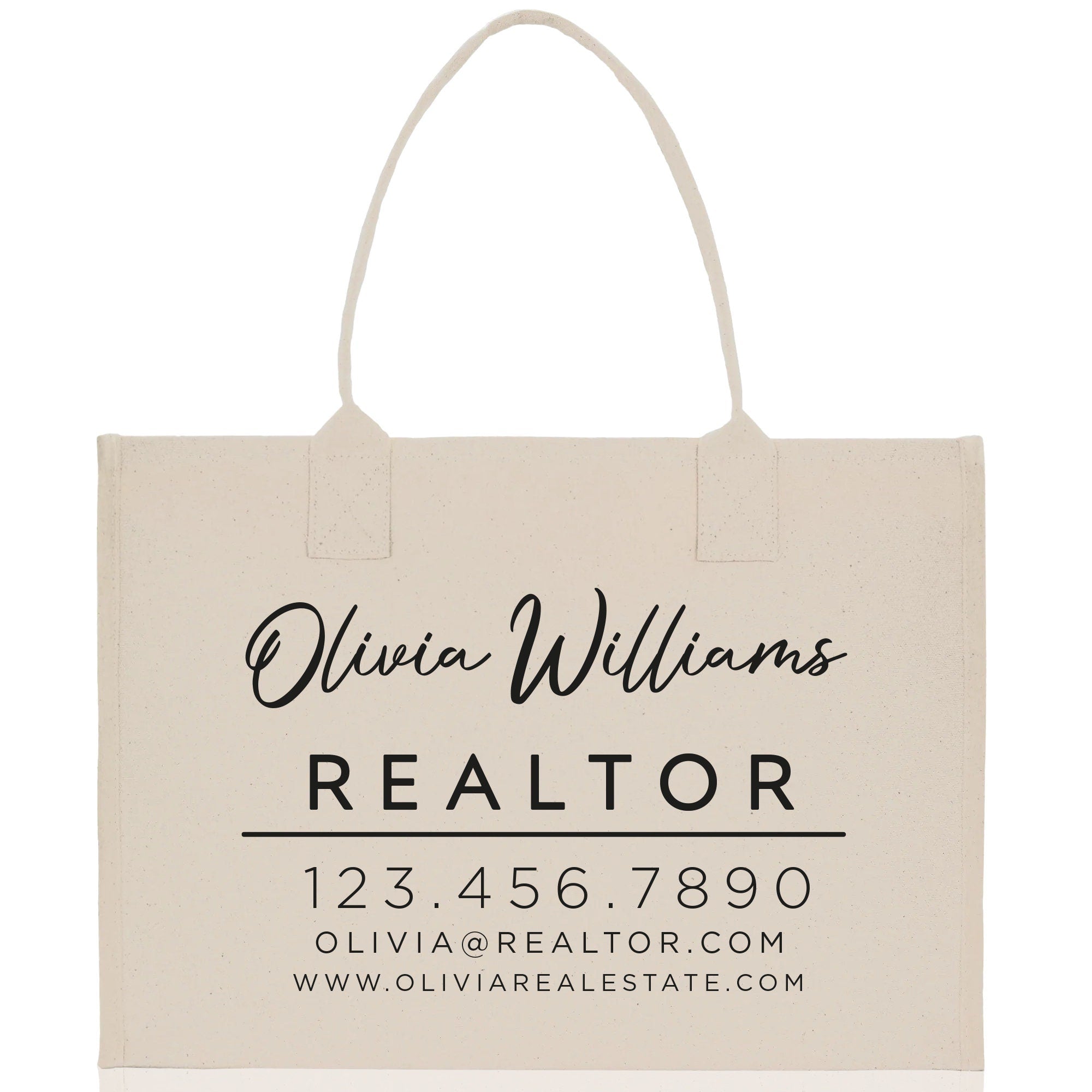Realtor Tote Bag Personalized Business Tote Bag Custom Real Estate Agent Gift Bulk Business Logo Realtor Swag Real Estate Tote Bag - Che Cose Belle