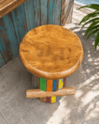 Reclaimed Boat Wood Bar Stool | Handmade in Bali, Indonesia - Che Cose Belle
