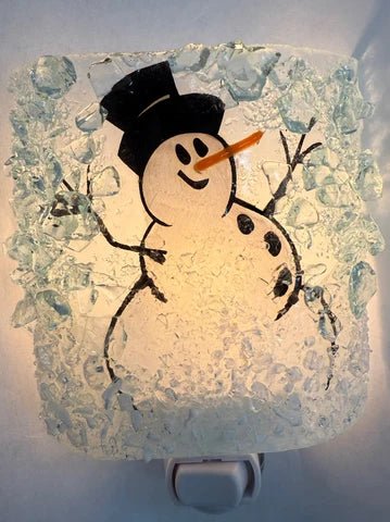 Recycled Glass Snowman Nightlight - Che Cose Belle