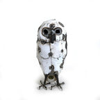 Recycled Metal Snowy White Owl - Che Cose Belle