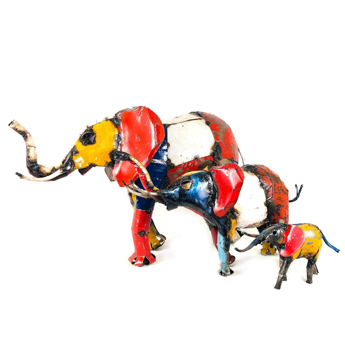 Recycled Oil Drum Metal Elephant Sculpture - Che Cose Belle