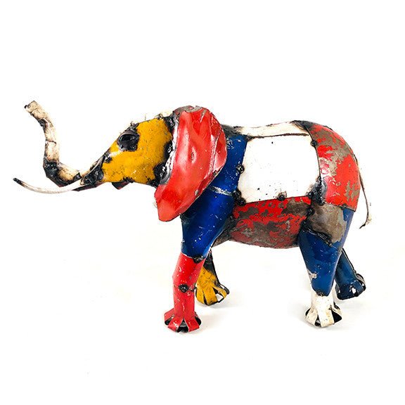 Recycled Oil Drum Metal Elephant Sculpture - Che Cose Belle