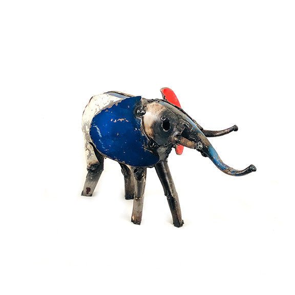 Recycled Oil Drum Metal Elephant Sculpture - Che Cose Belle