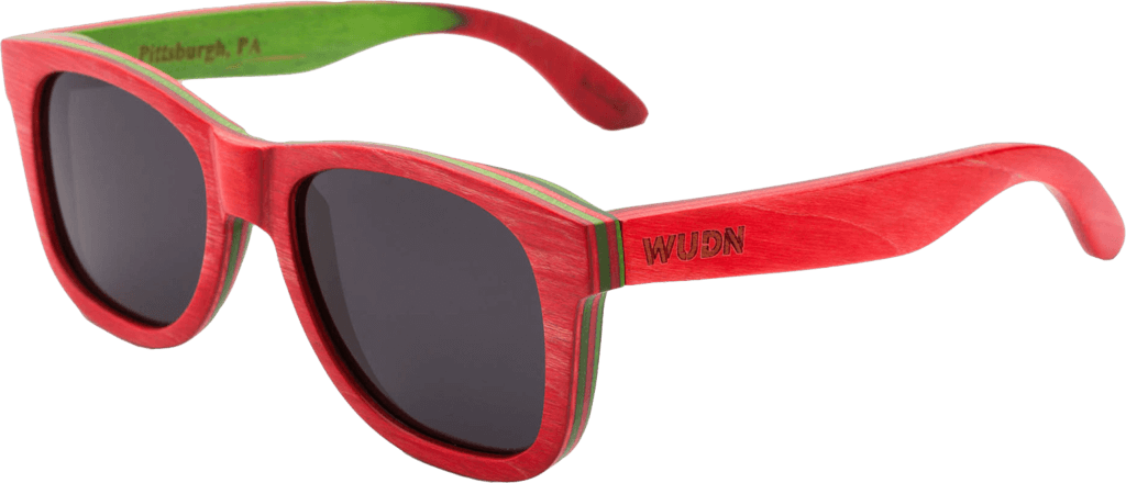 Recycled Skatedeck Bluntslide Red Sunglasses by WUDN - Che Cose Belle