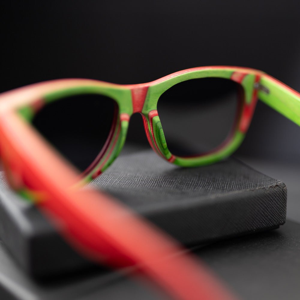 Recycled Skatedeck Bluntslide Red Sunglasses by WUDN - Che Cose Belle