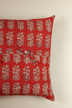 Red Ember Hand Block Print Pillow - Che Cose Belle