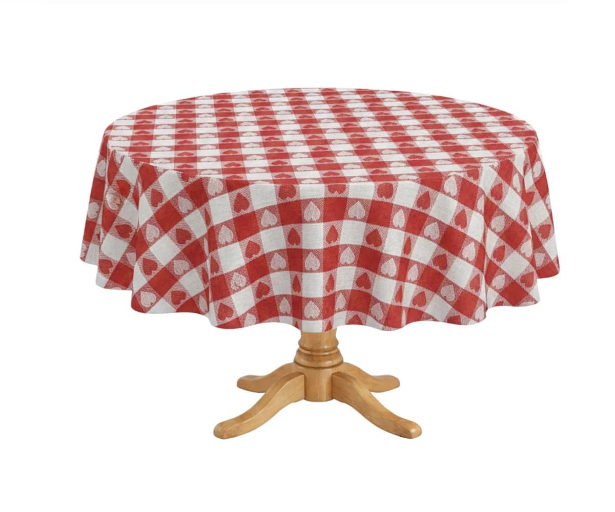 Red Heart Tablecloth - Round - Che Cose Belle