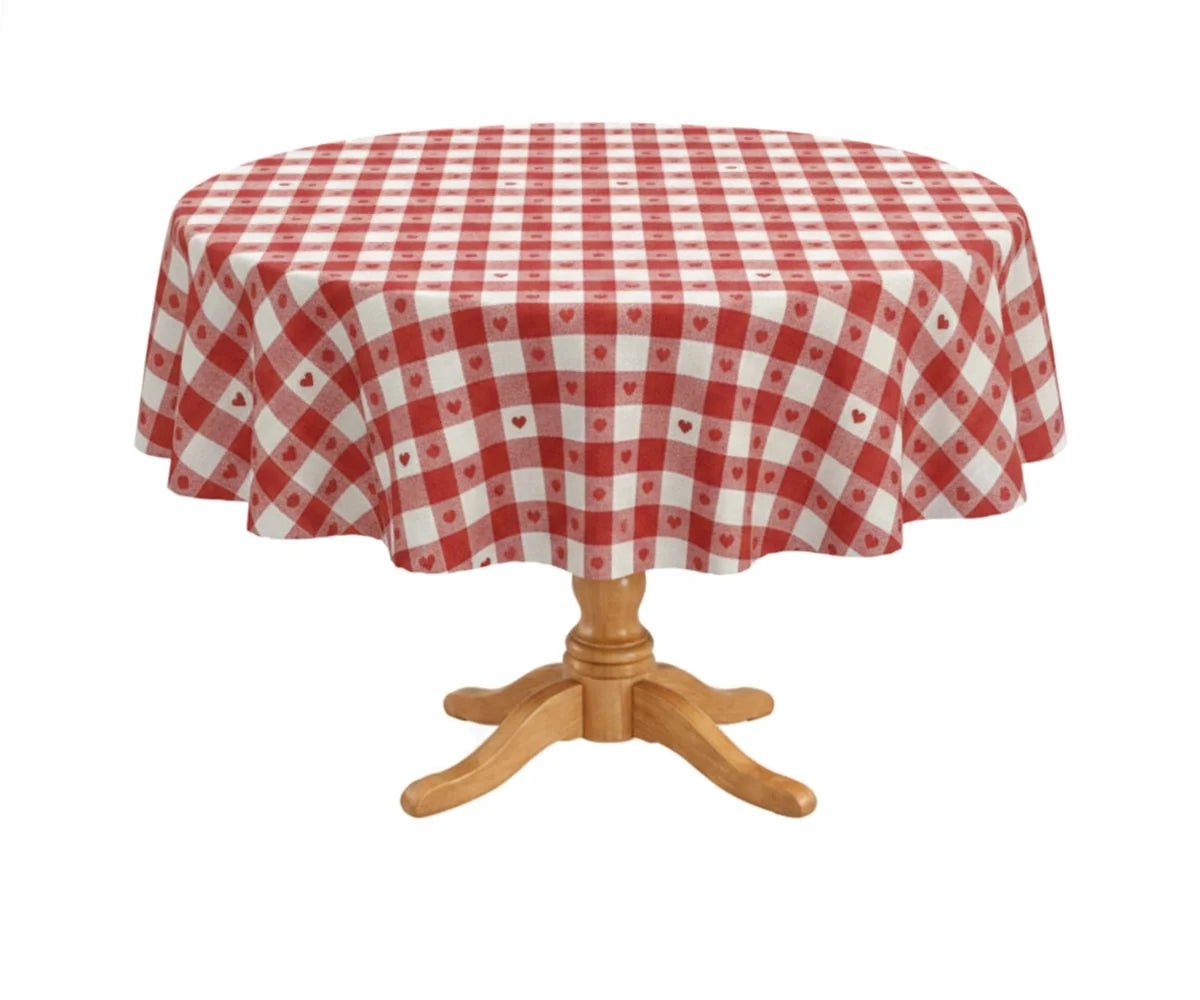 Red Heart Tablecloth - Round - Che Cose Belle