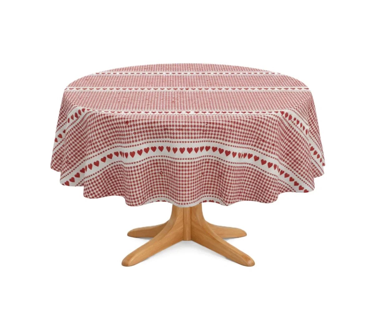 Red Heart Tablecloth - Round - Che Cose Belle
