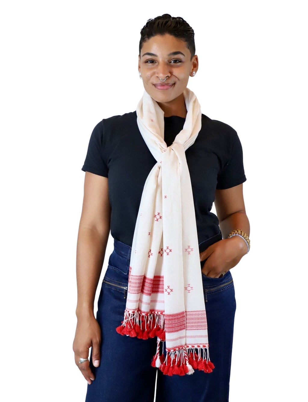 Red Kutch Scarf - Che Cose Belle