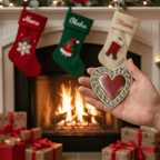 Red Painted Heart Ornament - Che Cose Belle