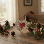 Red Painted Heart Ornament - Che Cose Belle