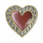 Red Painted Heart Ornament - Che Cose Belle