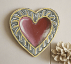 Red Painted Heart Ornament - Che Cose Belle