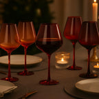 Red Rocks Gradient Colored Wine Glass | Set of 5 | 20 oz - Che Cose Belle