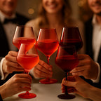 Red Rocks Gradient Colored Wine Glass | Set of 5 | 20 oz - Che Cose Belle