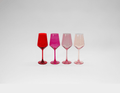 Red & Rose - Ombre Set of 4 Colored Wine Glass - Che Cose Belle