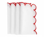 Red Scalloped Edge Napkins - LongWave - Che Cose Belle