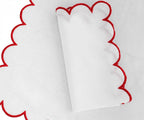 Red Scalloped Edge Napkins - LongWave - Che Cose Belle