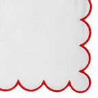 Red Scalloped Edge Napkins - LongWave - Che Cose Belle